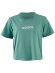 adidas Girl's Fall Embroidered T-Shirt Teal L