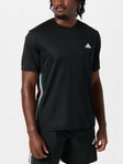adidas Men Summer Country 3 Stripe Top Black L