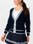 Bubble Wms Cross Racquet Mel Cardigan Navy XS