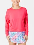 Lucky in Love Wms L-UV Hype LS Top Coral Crush XL