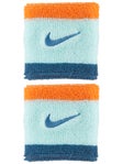 Nike Swoosh Singlewide Wristbands 2 Pk Mint/Orange