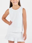 Sofibella Girl's White Lotus Tank White XS