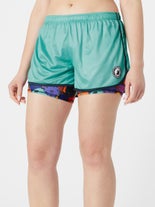 Flow Society Wms 2-in-1 Motley PB Short Turq XL