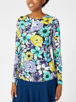IBKUL Women's Medeline Long Sleeve Top Print S