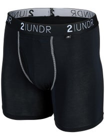 2UNDR Men's Swing Shift 6" Boxer Brief- Black