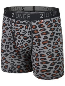 2UNDR Men's Swing Shift 6" Boxer Brief- Leopard