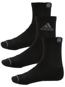 adidas Men's Cushioned 3.0 3-Pack Quarter Sock Black