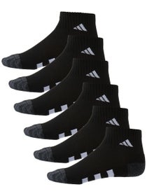 adidas Youth Cushioned Quarter 6-Pack Sock Black