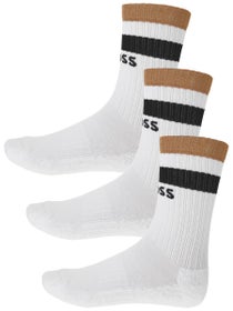 BOSS Rib Iconic Crew Sock 3-Pack White