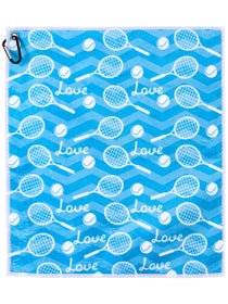 Born To Rally Tennis Love Towel - Turquoise