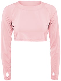 BloqUV Women's Crop Long Sleeve Top - Tickle Me Pink