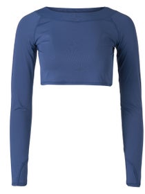 BloqUV Women's Crop Long Sleeve Top - Navy