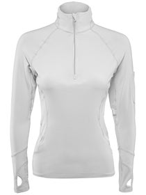 BloqUV Women's Half Zip Top - Soft Grey