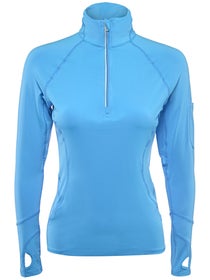 BloqUV Women's Half Zip Top - Ocean Blue
