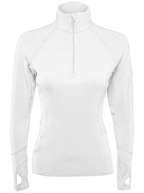 BloqUV Women's Half Zip Top - White