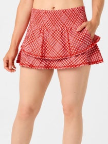Bubble Women's Ruffle Skirt - Houndstooth