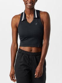 Fila Women's Casa Seamless Polo Tank-Black 