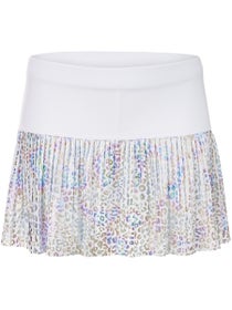 Lucky in Love Girl's Rainbow Leopard Pleat Skirt