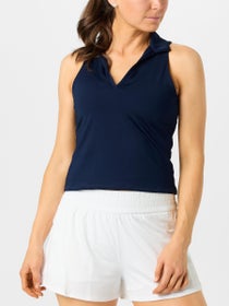 Lucky in Love Women's Club Polo Tank - Navy