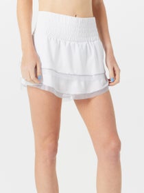 Lucky In Love Women's High Waist Double Ruffle Skirt