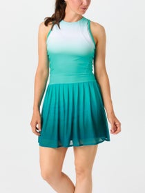 Lucky in Love Women's Next Level Ombre Dress-Aquamarine