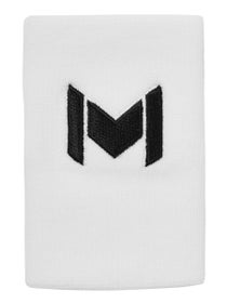 Mouratoglou Apparel Men's Doublewide Wristband - White