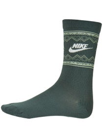 Nike Essential Holiday Fair Isle Crew Sock Green