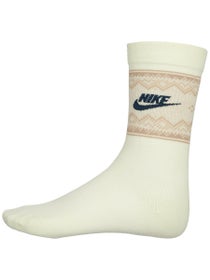 Nike Essential Holiday Fair Isle Crew Sock White