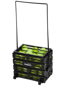 Tourna Ballport 80 Deluxe Ball Hopper Black w/ Wheels