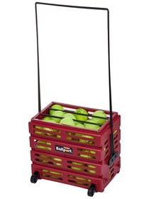 Tourna Ballport 80 Deluxe Ball Hopper Red w/ Wheels