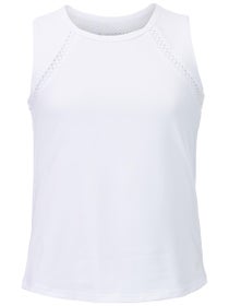 Sofibella Girl's Tres Blanc Trellis Trim Tank