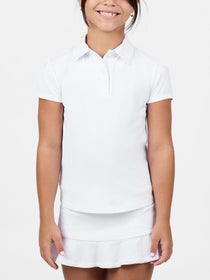 Sofibella Girl's White Lotus Polo