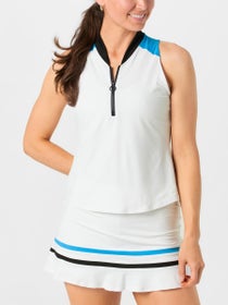 Sofibella Women's Electric Blue Sleeveless Polo