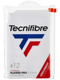 Tecnifibre Pro Players Overgrip 12 Pack White