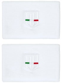 UomoSport Men's Vapore-Pro Wristbands White