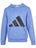 adidas Boy's Fall Big Logo Fleece Hoodie Blue S