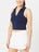 Lucky in Love Women's Hip Fit Polo Tank Navy XS