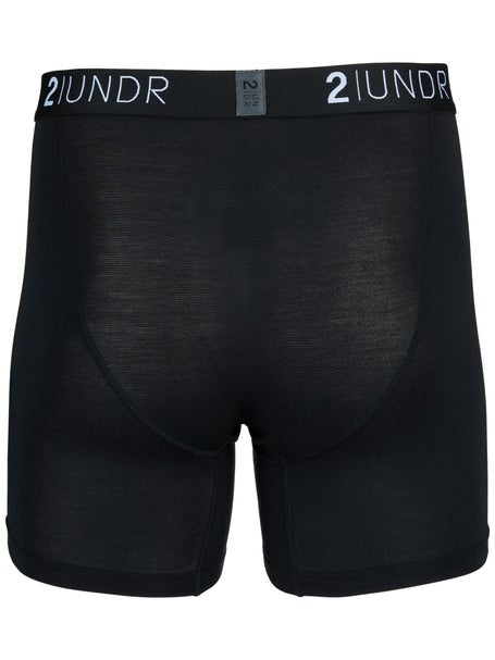 2UNDR Mens Swing Shift 6 Boxer Brief- Black