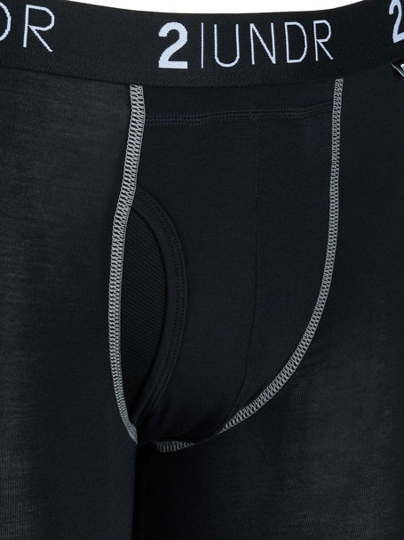 2UNDR Mens Swing Shift 6 Boxer Brief- Black