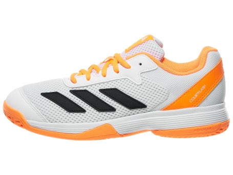 adidas Courtflash K Wh/Orange/Black Junior Shoes