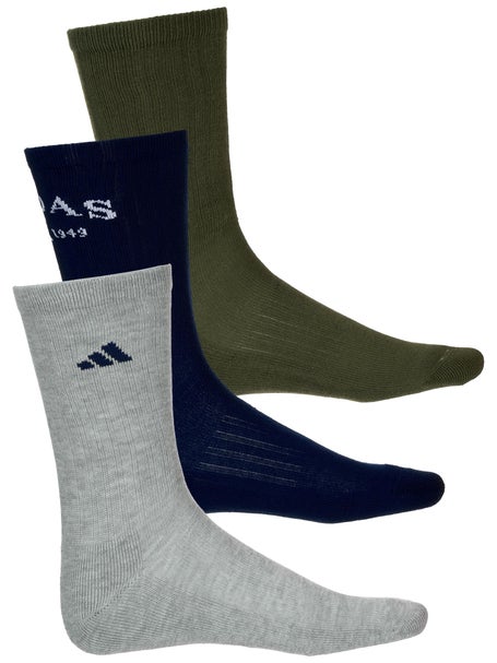 adidas Foundation Sport 3-Pack Crew Sock Nv/Gy/Gr