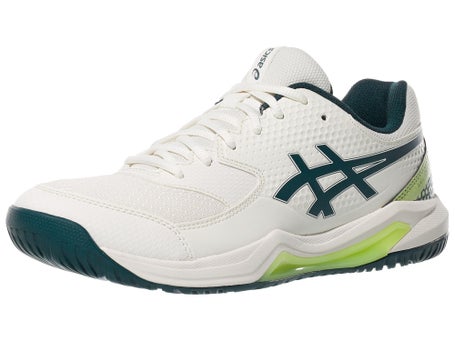 Asics Dedicate 8 Mens Pickleball Shoes - Cream/Teal