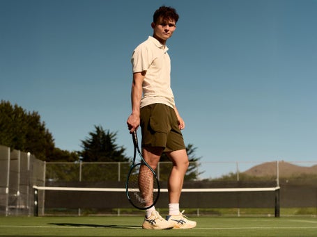 Asics Gel Resolution X Cream/Deep Ocean Mens Shoes