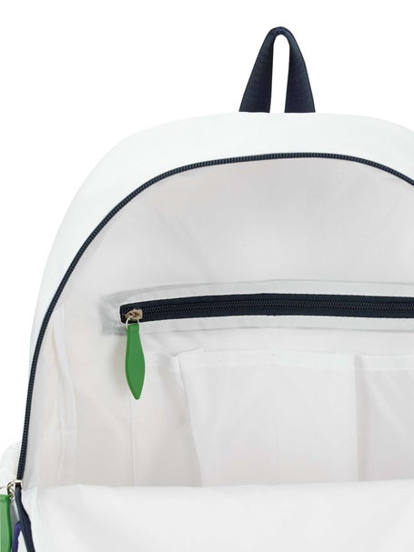 Ame & Lulu Game On Tennis Backpack White/Navy/Green