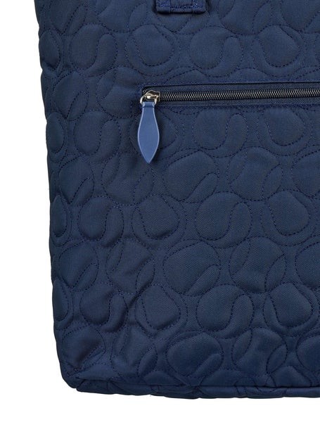 Ame & Lulu Tennis Court Carryall Tote Quilted Navy