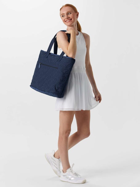 Ame & Lulu Tennis Court Carryall Tote Quilted Navy