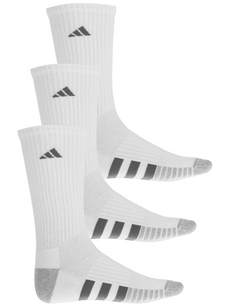 adidas Mens Cushioned 3.0 3-Pack Crew Socks White