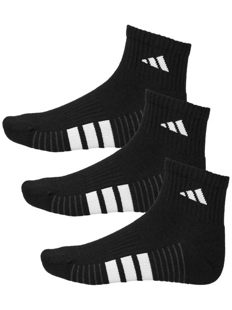 adidas Mens Cushioned 4.0 3-Pack Quarter Socks Black