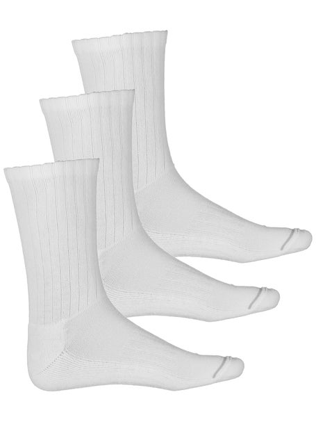 adidas Mens Classic Cushion 2.0 3-Pack Crew Sock White