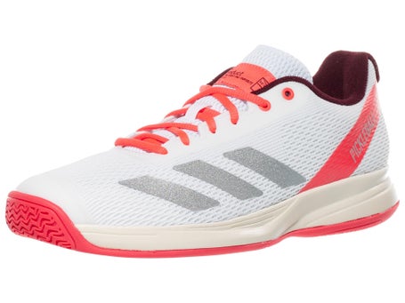 adidas CourtFlash PB White/Red Mens Pickleball Shoes